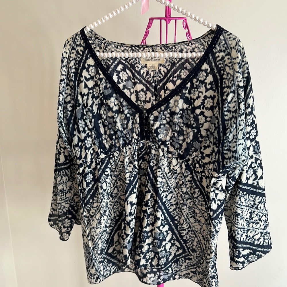 Denim and supply Ladies batik print top